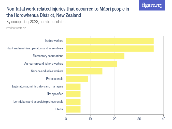 Non Fatal Work Related Injuries That Occurred To Māori People In The