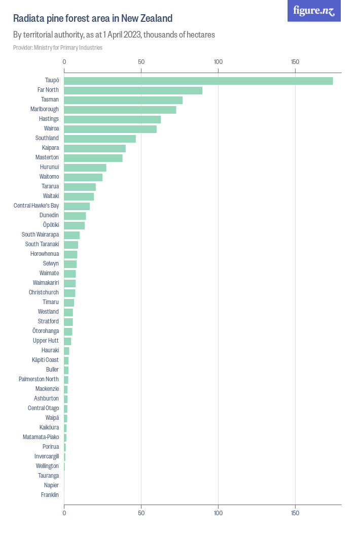 Radiata pine forest area in New Zealand - Figure.NZ